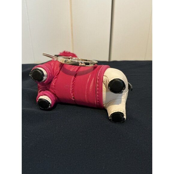 Kate Spade Novelty Festive Pink Claude Dachshund Dog Key Fob Bag Charm K9252 NWT - Picture 8 of 9